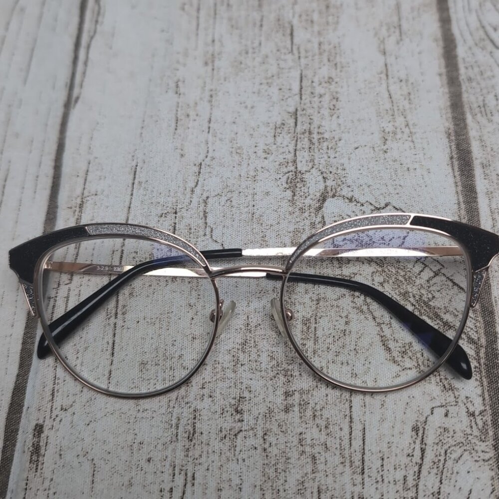 Emilio Pucci EP 5155 Black Metal Cat Eye Optical Eyeglasses Frames